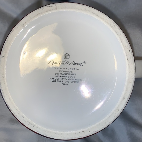 Hearth & hand magnolia stoneware plaid tartan coffee tea pot cream lid christmas - Picture 5 of 8